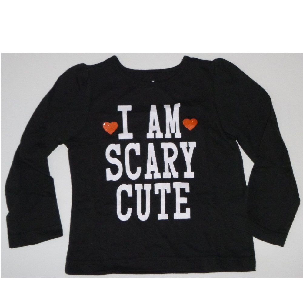 Baby Toddler Girls Halloween "I am Scary Cute" T-Shirt Size 24 months 4T NWT